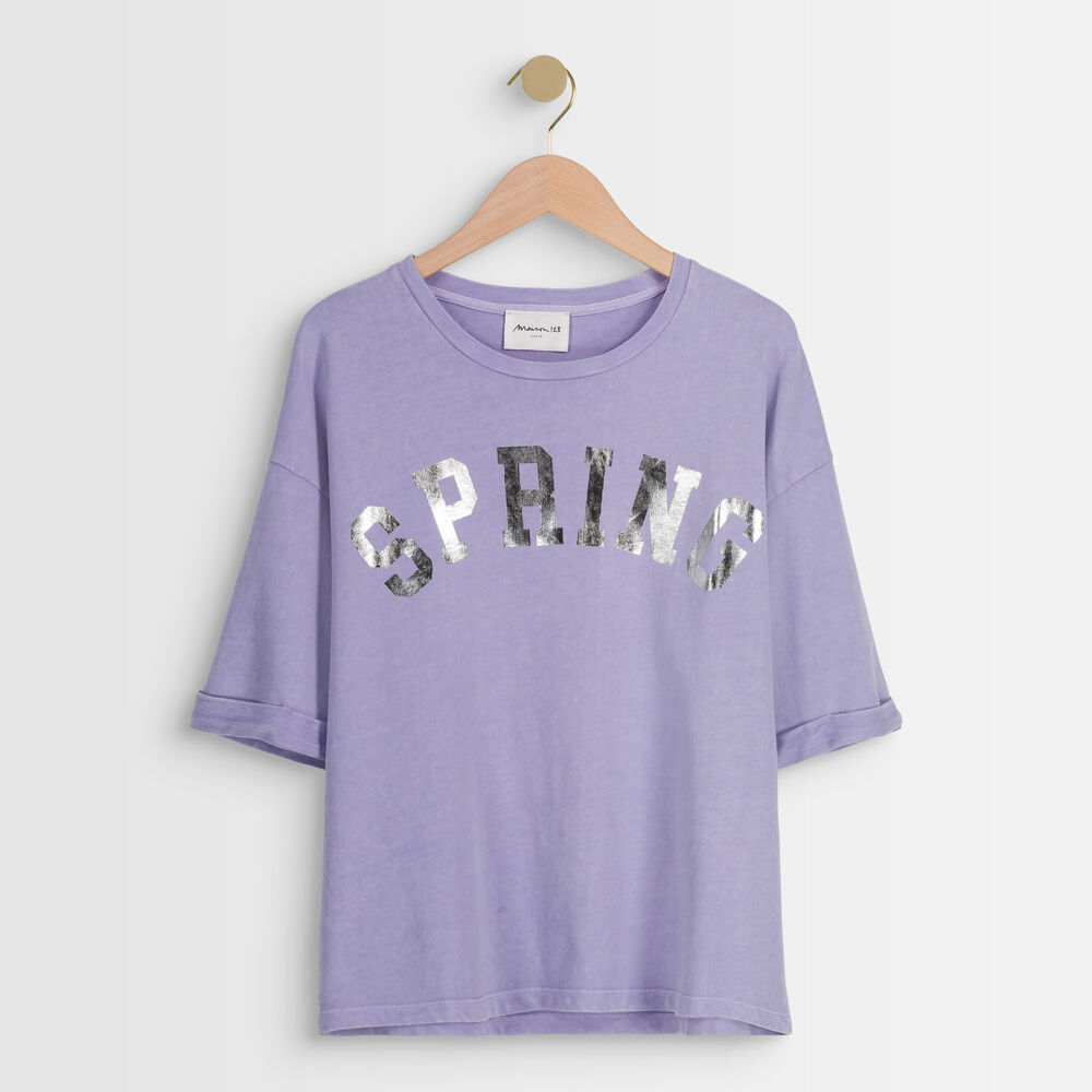 Itak mauve slogan t-shirt mauve.