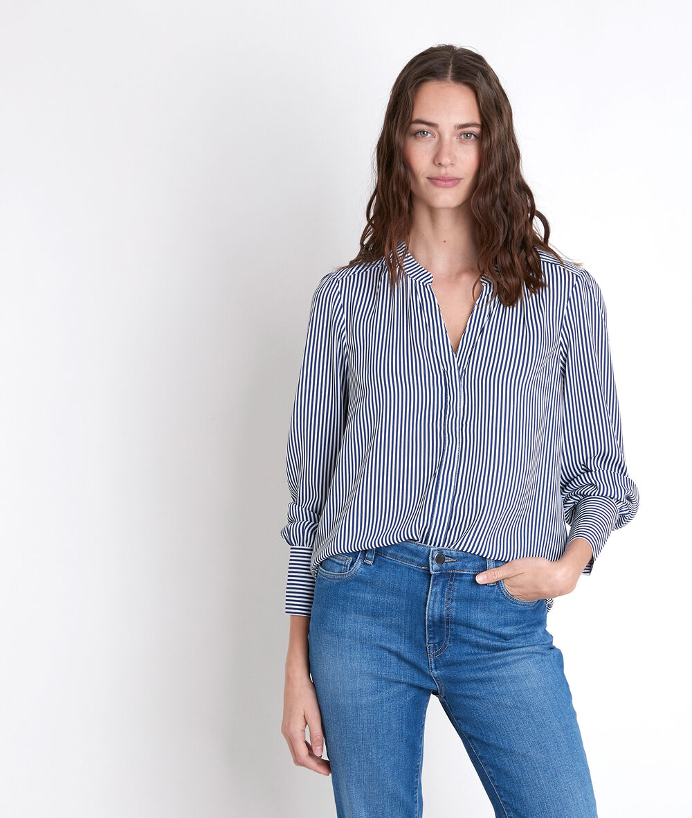 Theonie striped blouse marine.