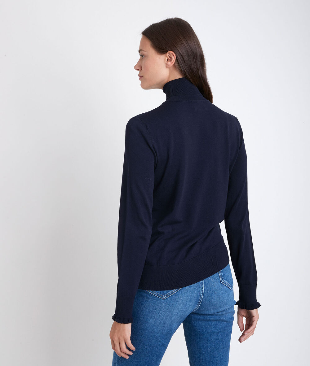 Rayda navy turtle-neck pullover marine.