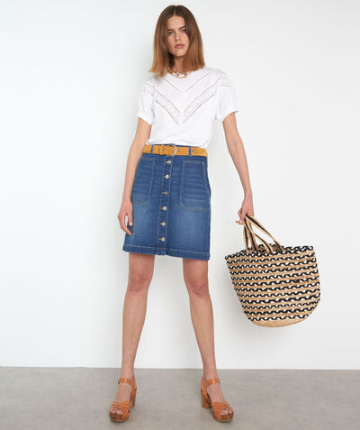 Desiree short denim skirt with buttons PhotoZ | 1-2-3
