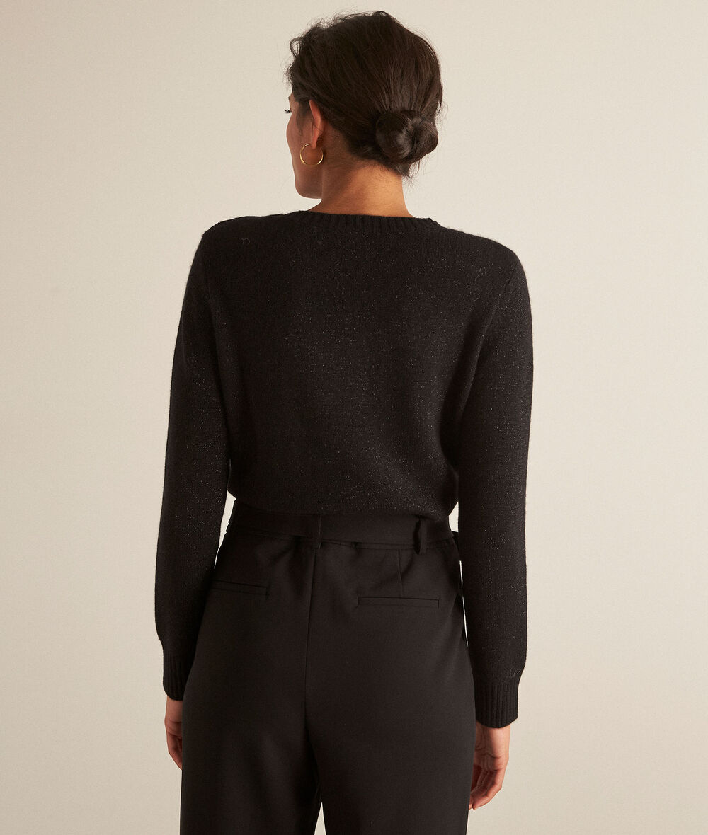 Belma black recycled cashmere jumper PhotoZ | 1-2-3