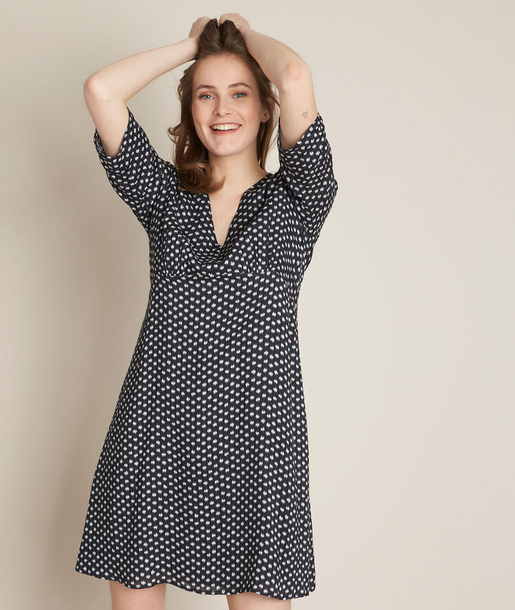 Claude printed dress black.