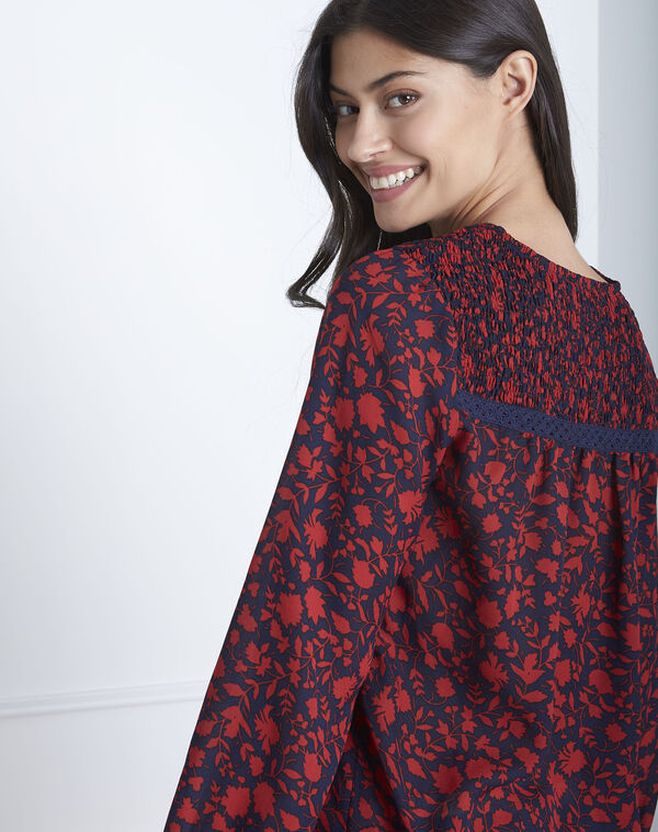 Vitae red printed blouse geranium.