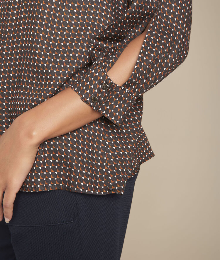 Melena black printed blouse black.