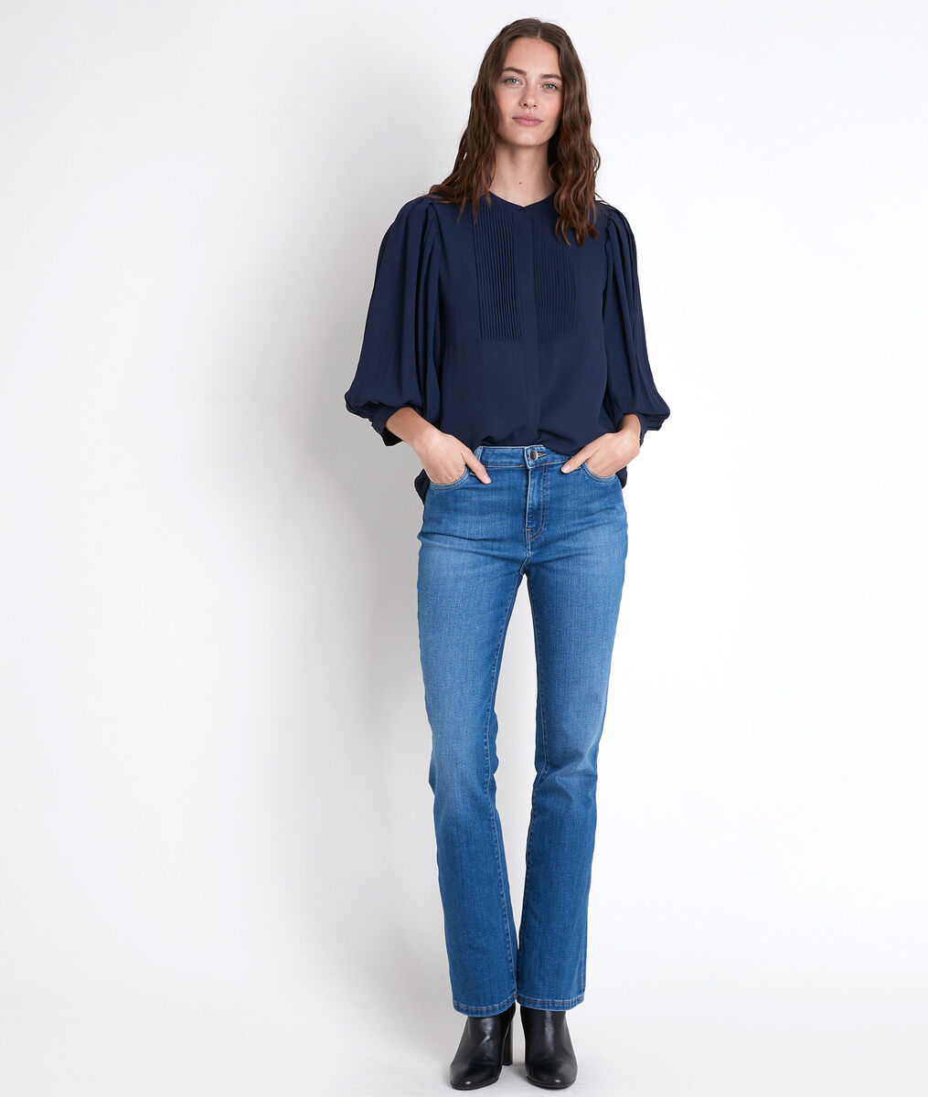 TARIKA navy pleated blouse | 1-2-3 TARIKA navy pleated blouse PhotoZ | 1-2-3