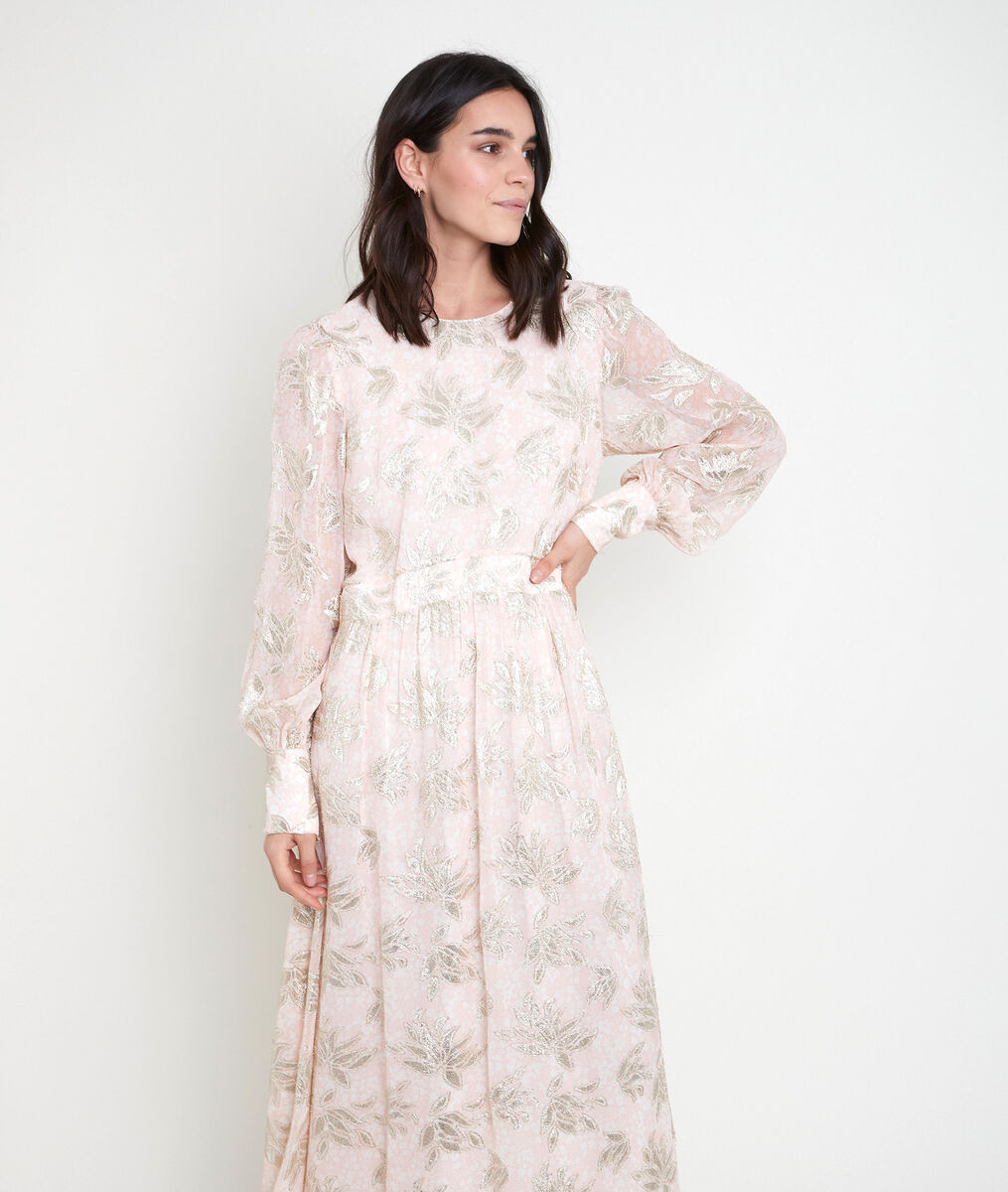 MARIA powder-coloured jacquard maxi dress | 1-2-3 MARIA powder-coloured jacquard maxi dress PhotoZ | 1-2-3