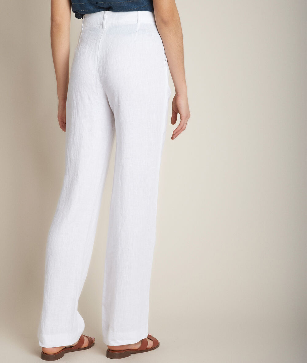 Iber linen sailor trousers white.