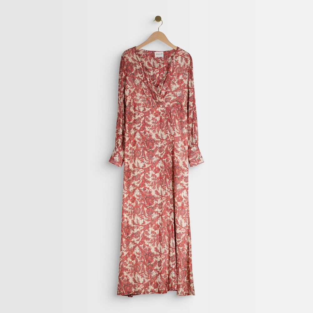Cathel printed maxi boho dress rouge.