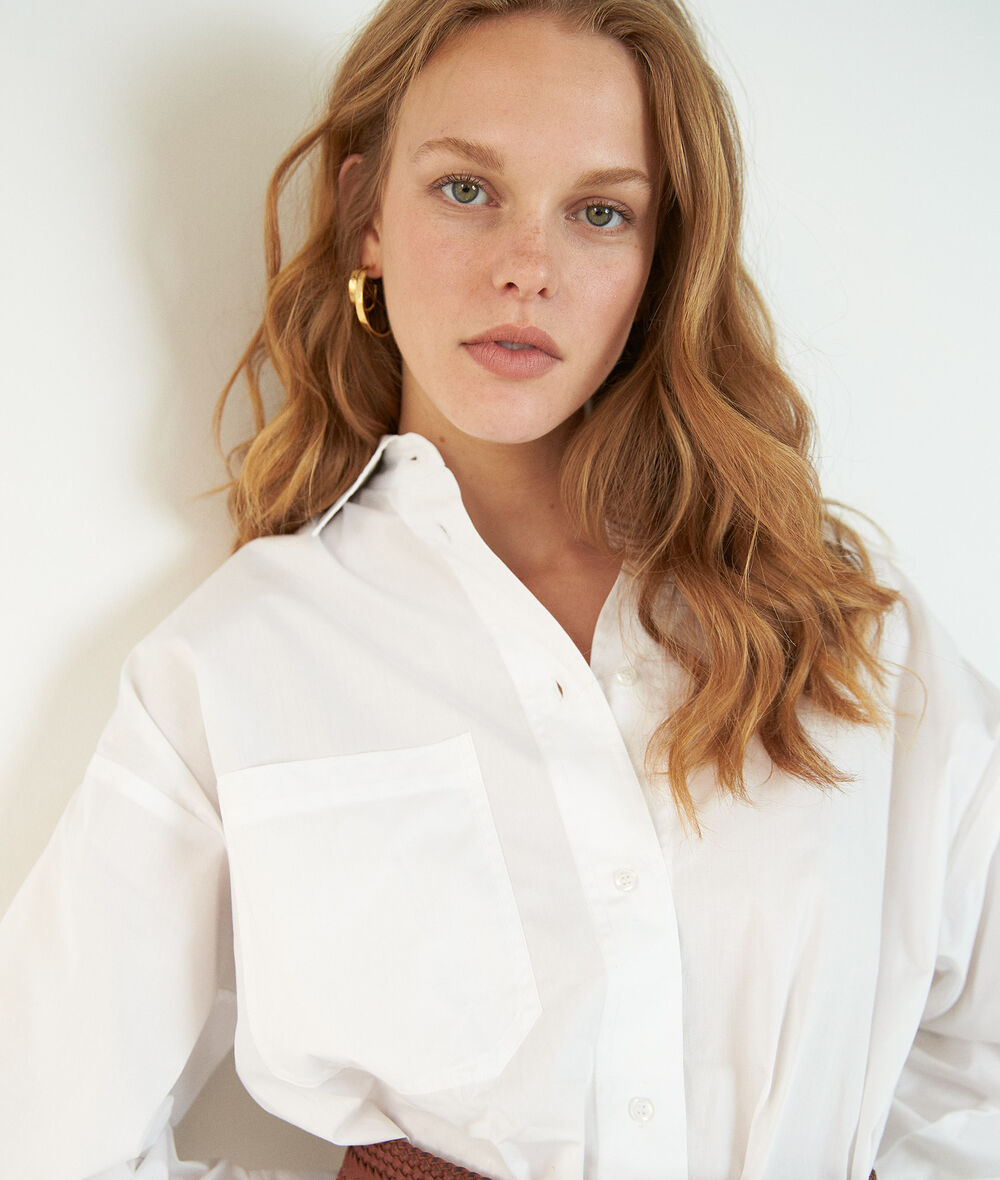 Hoberte white cotton shirt-dress PhotoZ | 1-2-3