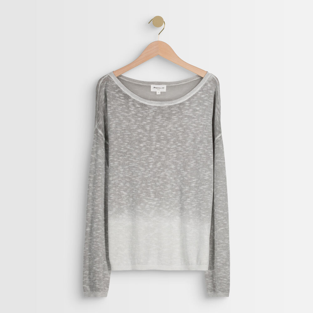 Ava heather grey lurex jumper gris chine.