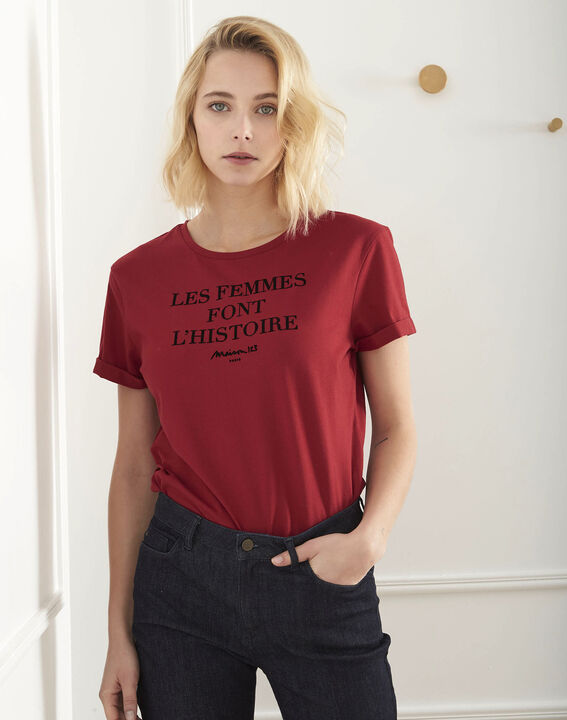 Proud red T-shirt with slogan | 1-2-3 Proud red T-shirt with slogan PhotoZ | 1-2-3