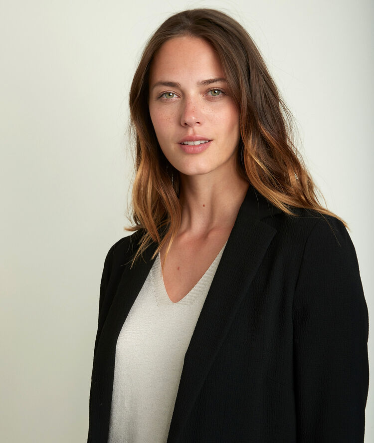 Léonie crêpe jacket black.