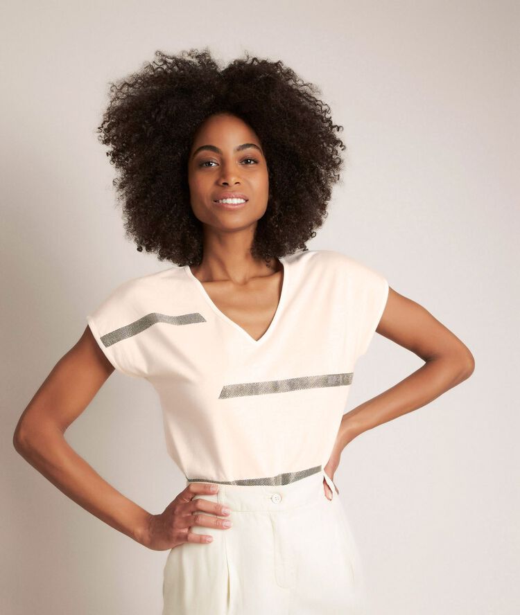 Rimelle printed t-shirt havana brown.