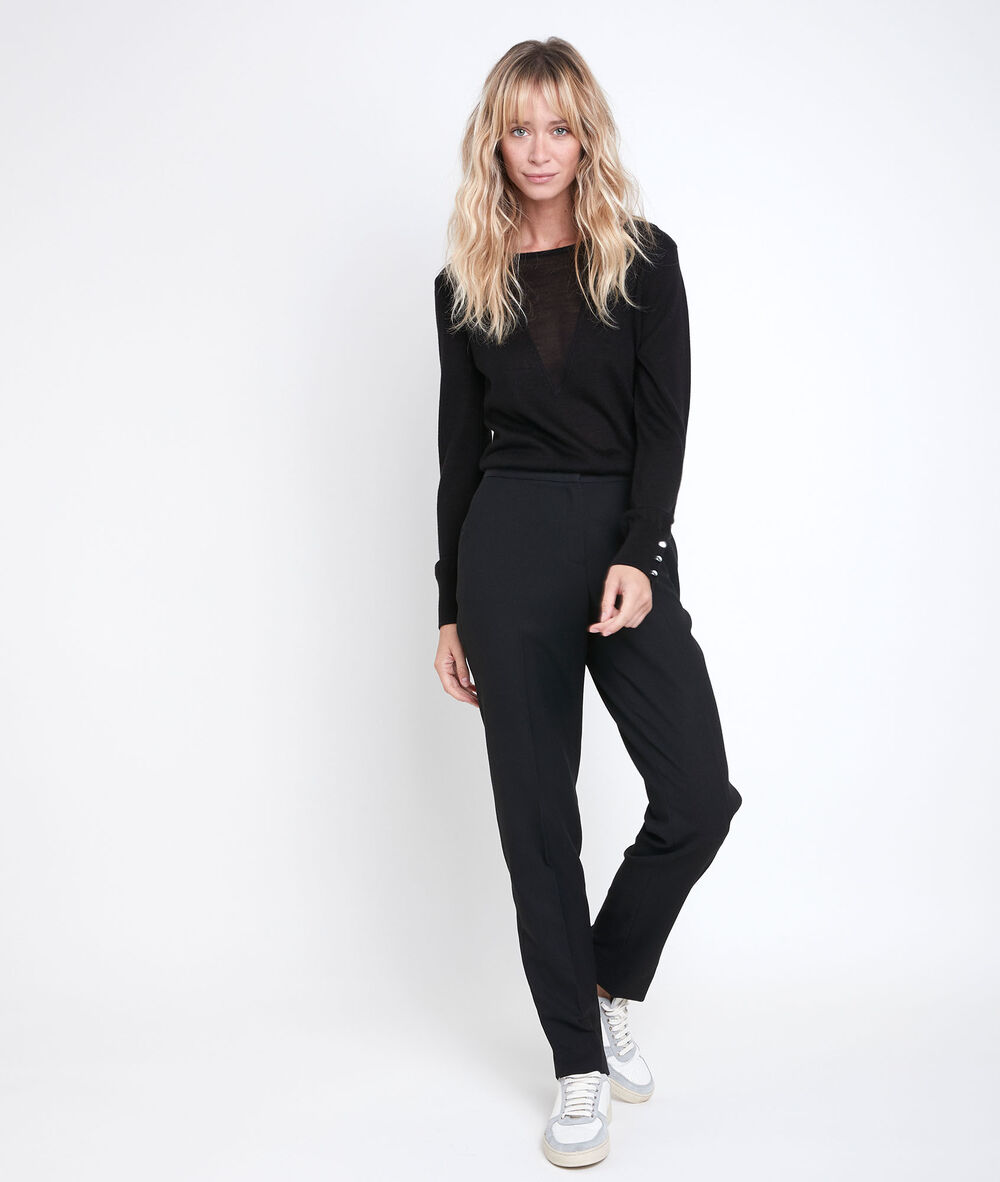 Harry fancy tapered-leg trousers noir.