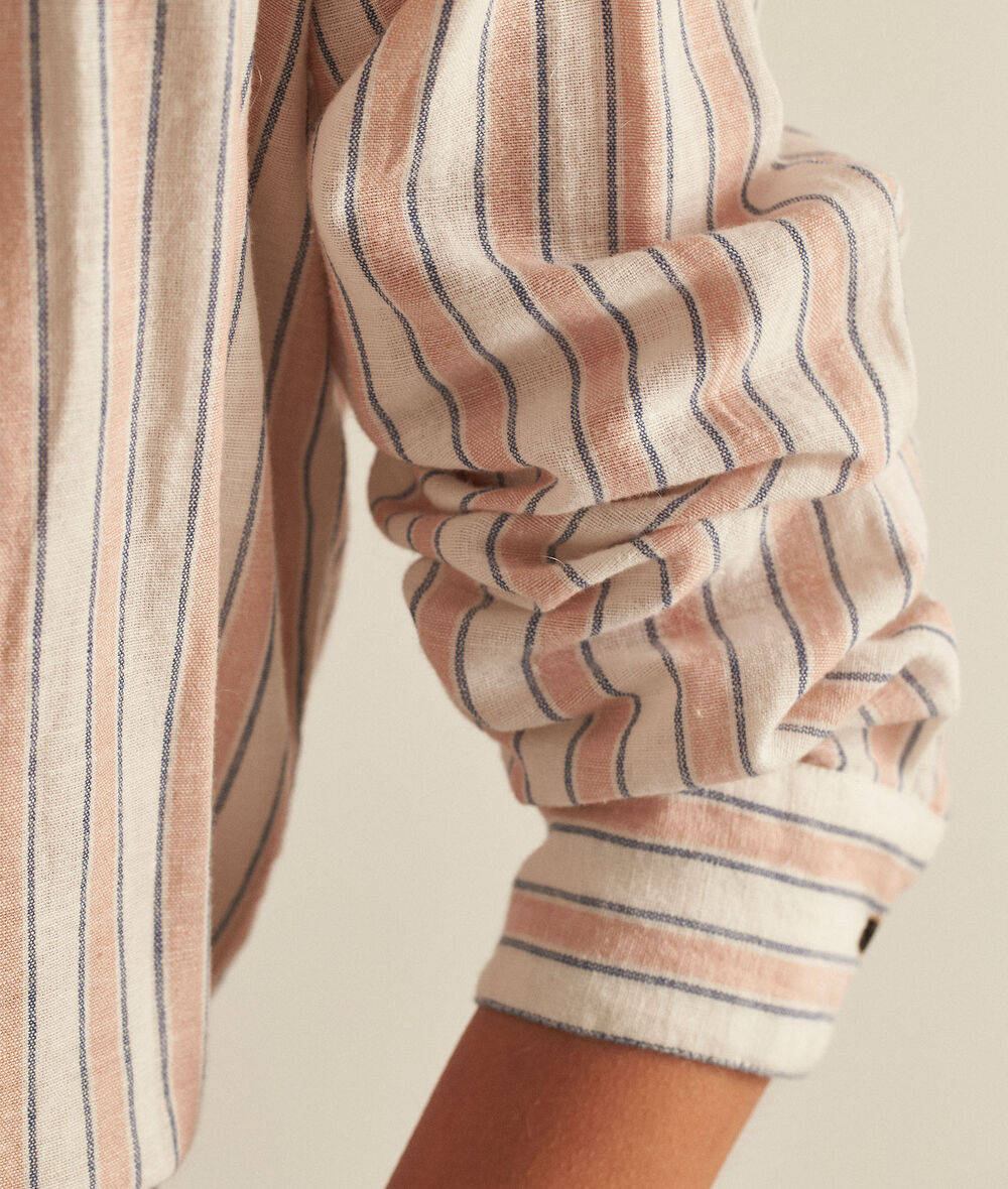 CAYNA powder pink cotton striped shirt PhotoZ | 1-2-3