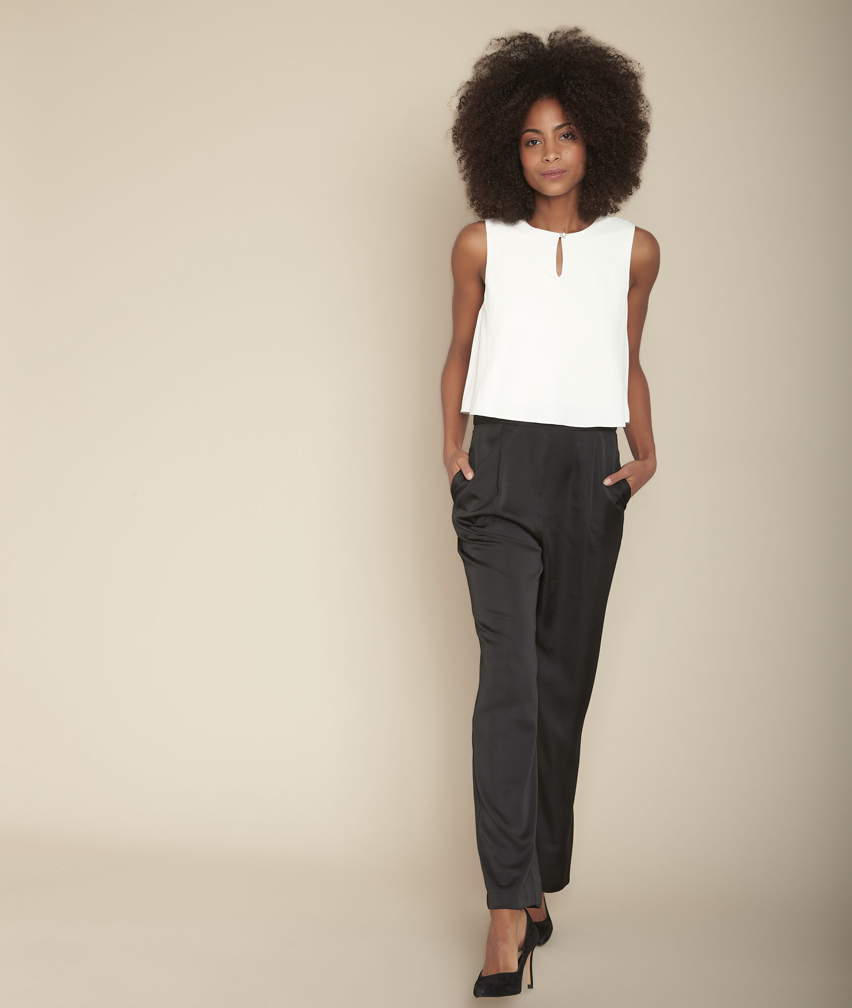 2 tone jumpsuit