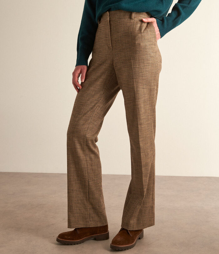 Fidji Prince of Wales check flared tailored trousers PhotoZ | 1-2-3