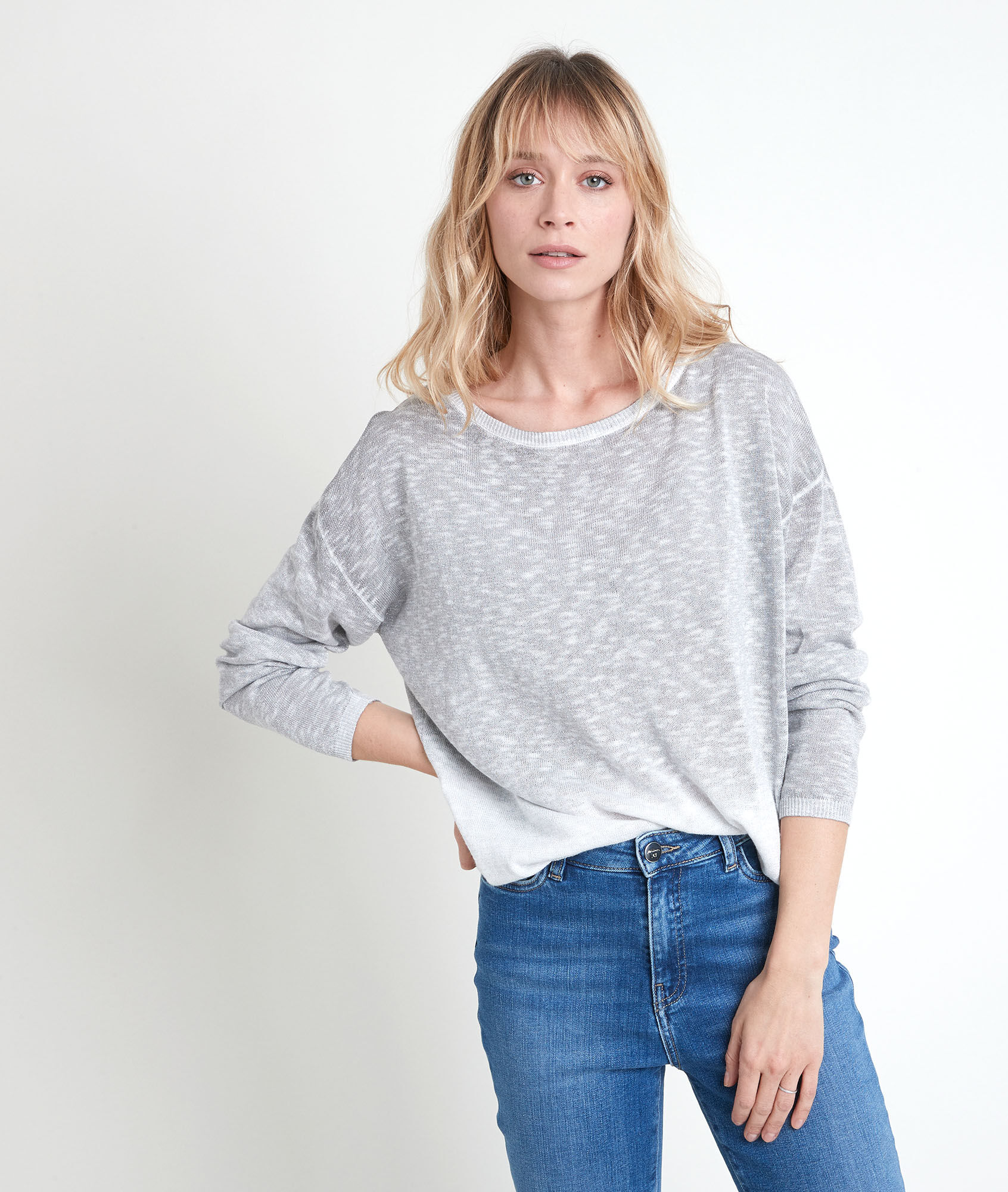 heather grey jumper