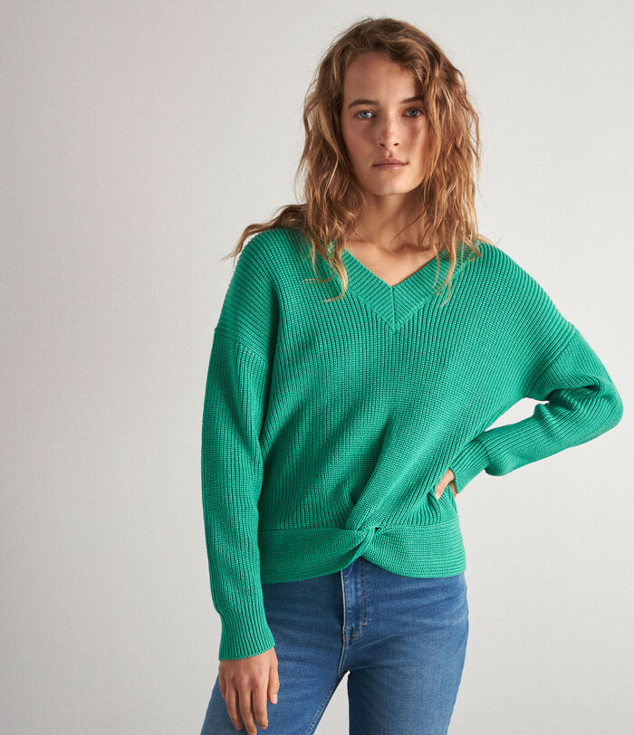 Madisson green wool jumper