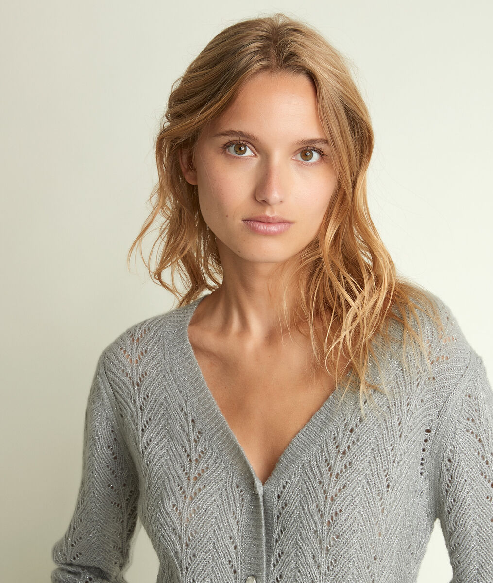 Robbie openwork glitter cardigan | 1-2-3 Robbie openwork glitter cardigan PhotoZ | 1-2-3