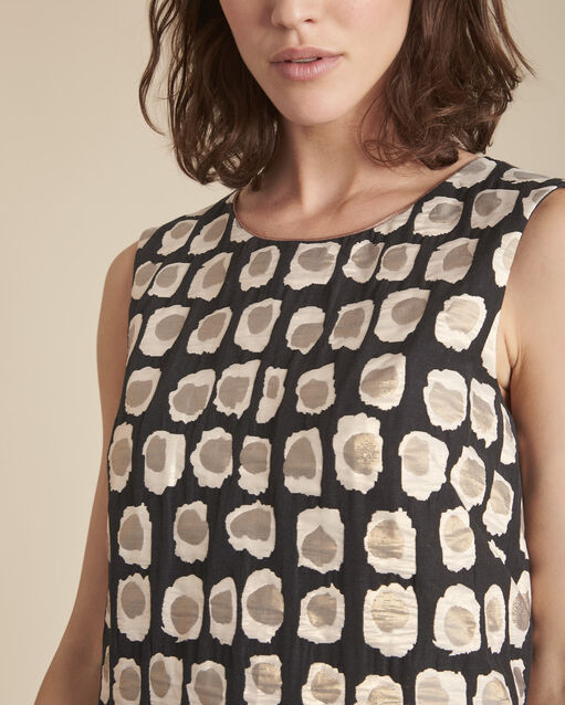 Rosa short black dress with sequins and embroidery (2) - Maison 123