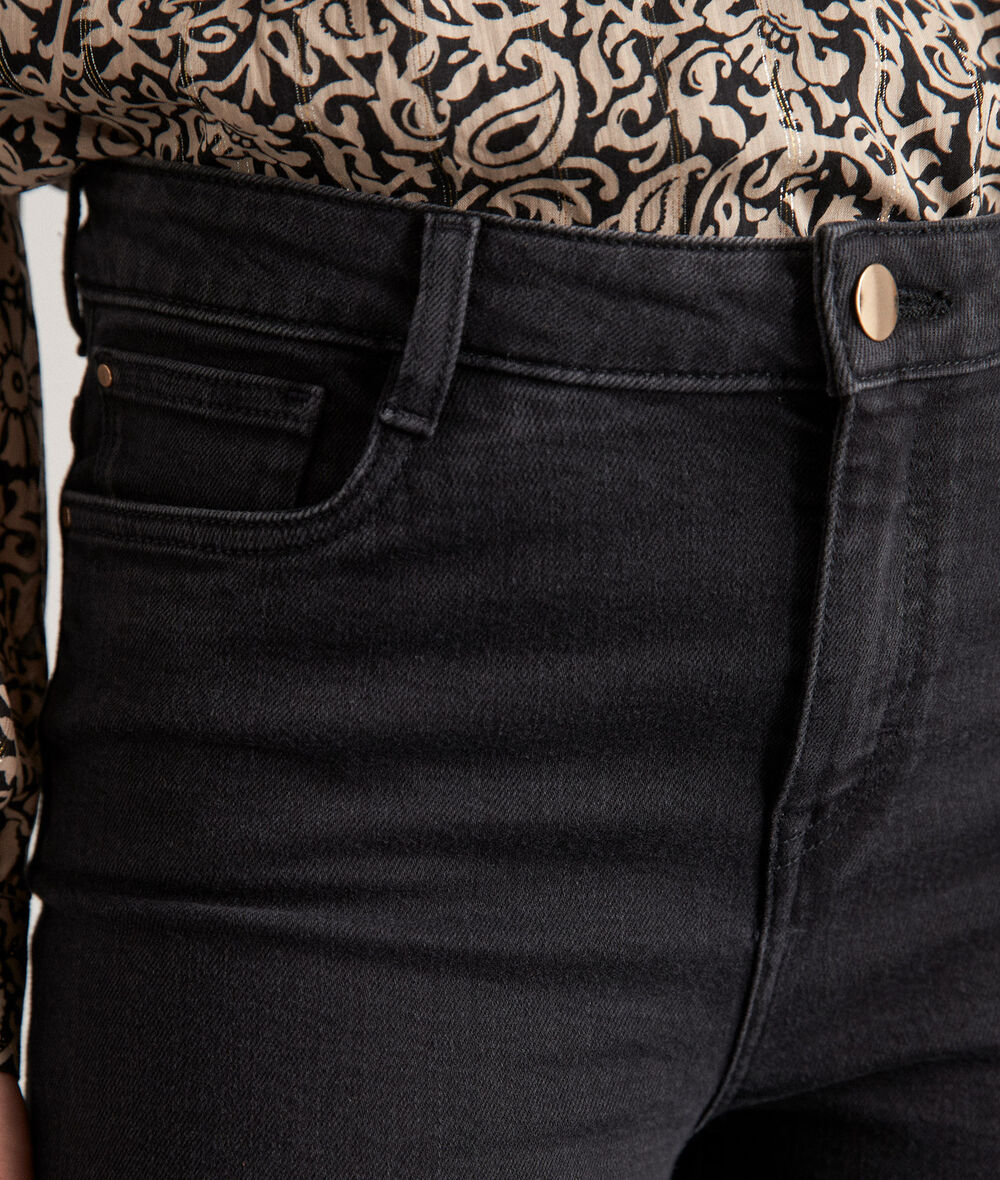 SONIA black organic-cotton straight-leg jeans PhotoZ | 1-2-3