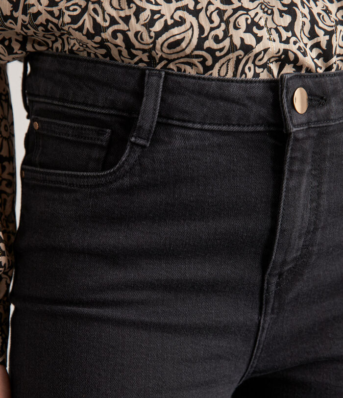 SONIA black organic-cotton straight-leg jeans PhotoZ | 1-2-3