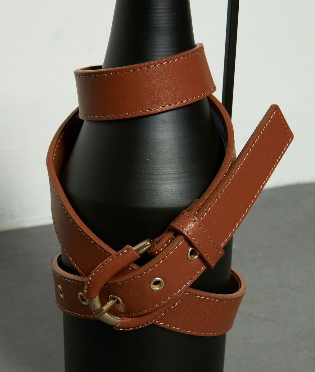 Eleonore cigar brown leather belt | 1-2-3 Eleonore cigar brown leather belt PhotoZ | 1-2-3