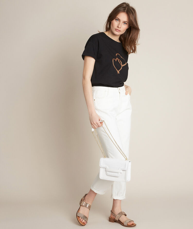 Reinette printed t-shirt black.
