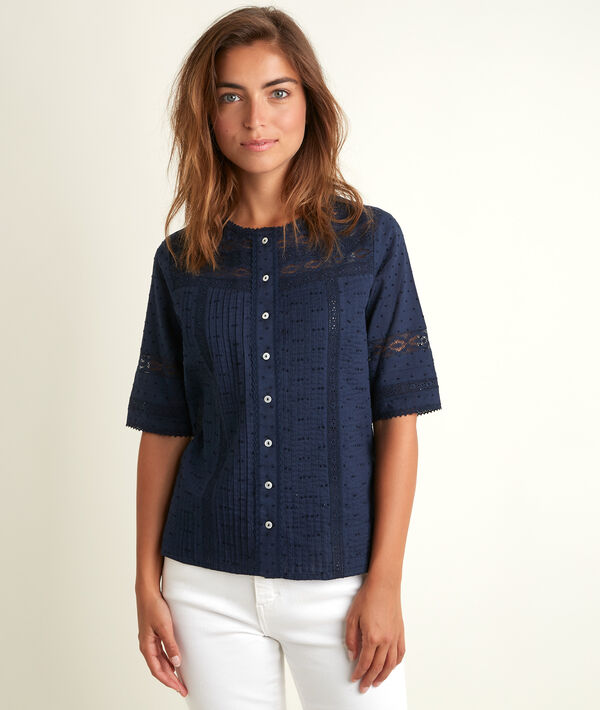 Edia blue lace blouse | 1-2-3 Edia blue lace blouse PhotoZ | 1-2-3