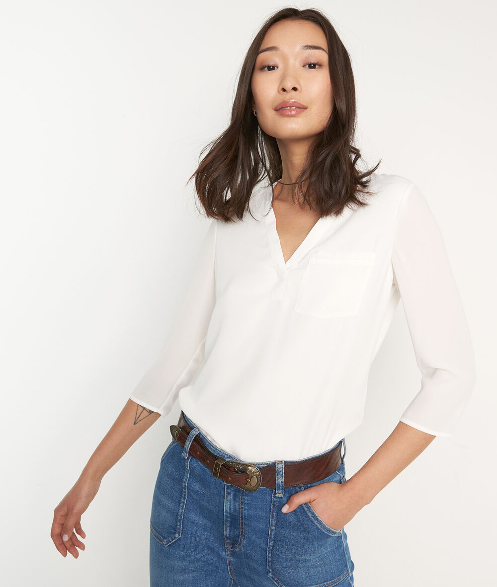 Witney two-fabric ecru top ecru.