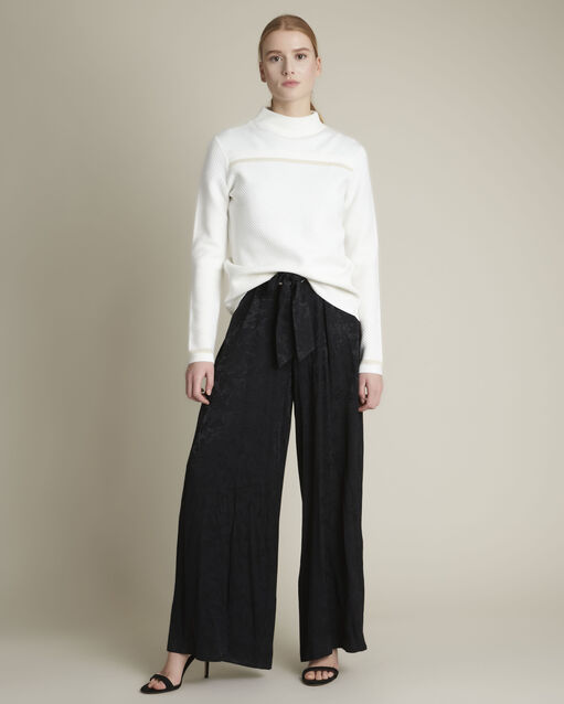 Rollande black loose-fitting wrap-over jumpsuit (2) - Maison 123