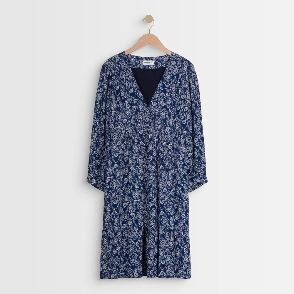 Lou navy floral print dress marine.