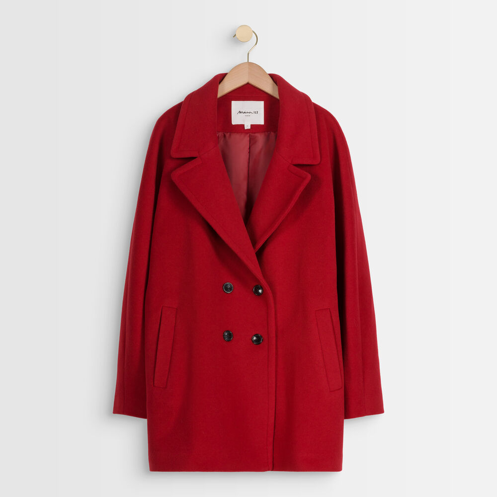 Joy terracotta wool blend coat tomette.