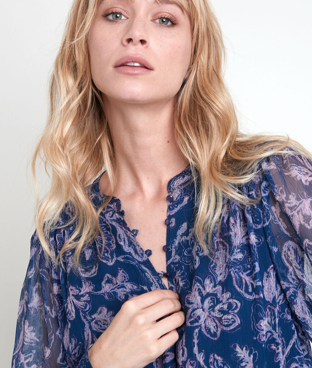 Tunon floral print blouse encre.