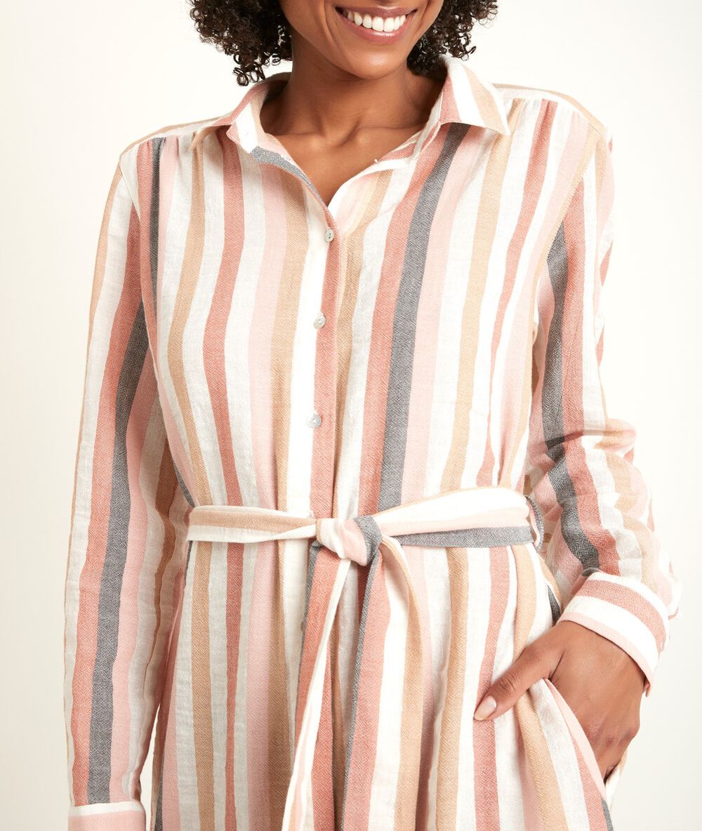 Nalia striped long dress poudre.