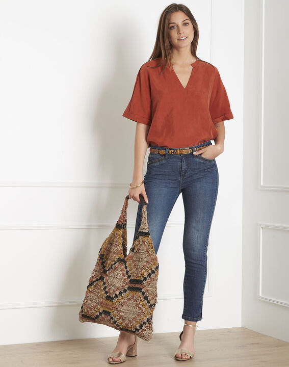 Venise mahogany loose-fitting top | 1-2-3 Venise mahogany loose-fitting top PhotoZ | 1-2-3