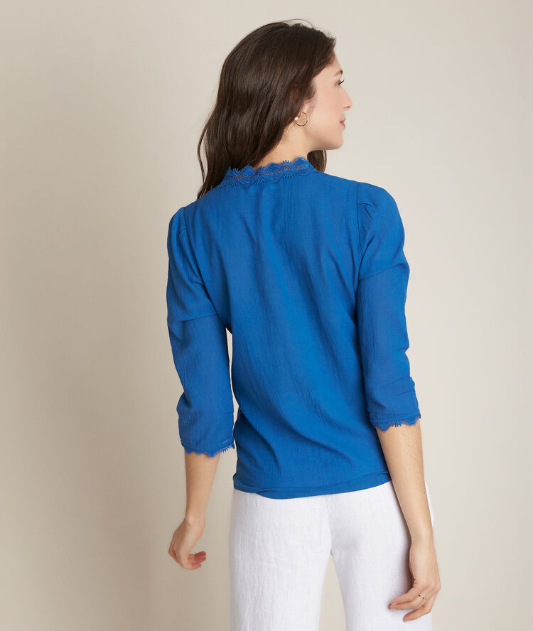 Eloise embroidered blouse pacific.