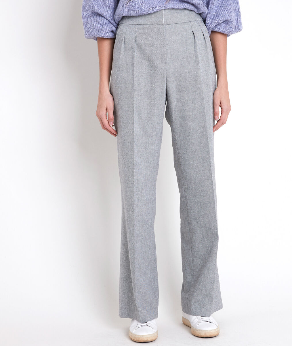 GALAXY heather grey wide-leg trousers | 1-2-3 GALAXY heather grey wide-leg trousers PhotoZ | 1-2-3