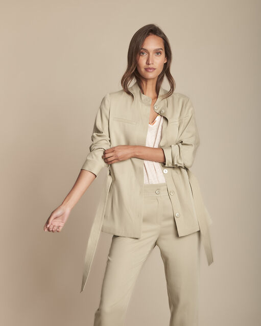 Birgit clay loose-fitting buttoned jacket (2) - Maison 123