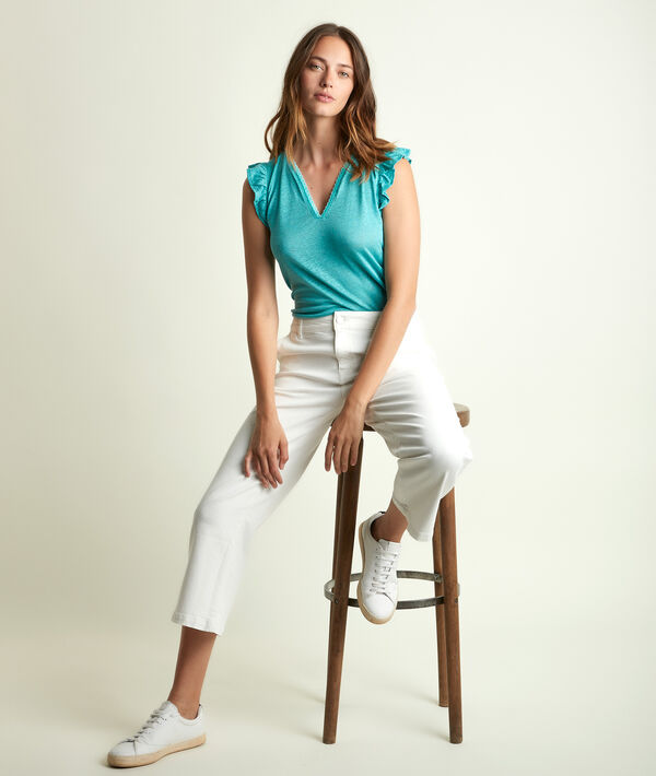 Rodeo celadon linen top | 1-2-3 Rodeo celadon linen top PhotoZ | 1-2-3