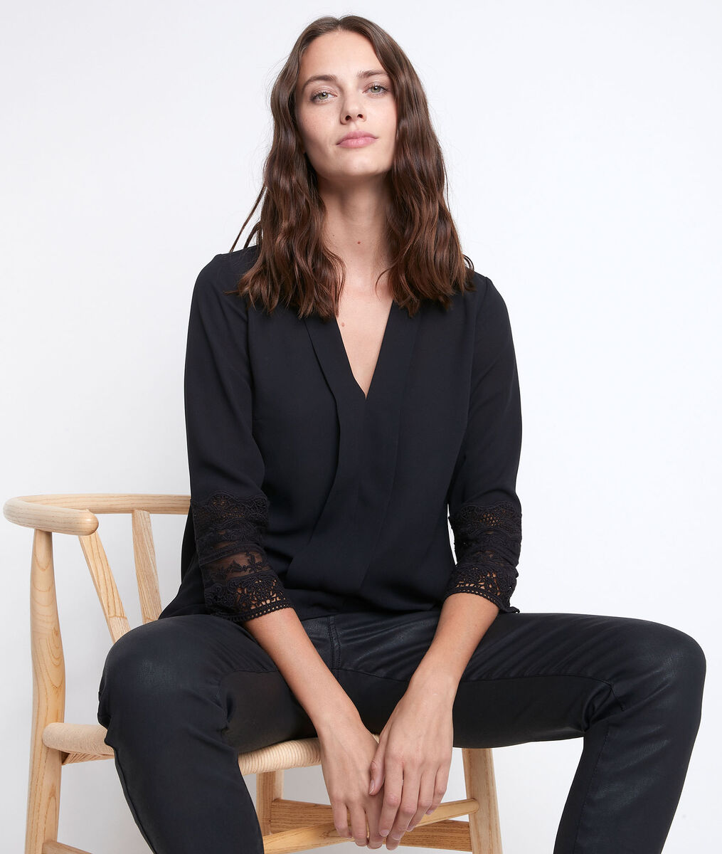 Janis black lace blouse | 1-2-3 Janis black lace blouse PhotoZ | 1-2-3