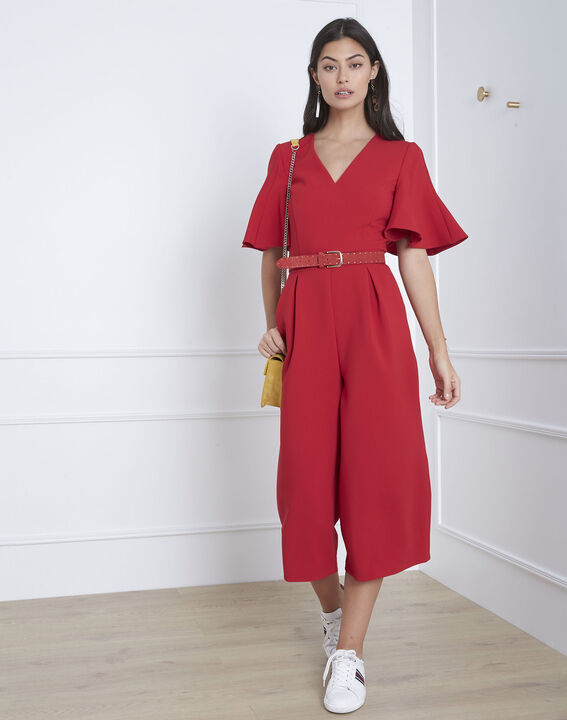 Havana red cropped jumpsuit | 1-2-3 Havana red cropped jumpsuit PhotoZ | 1-2-3