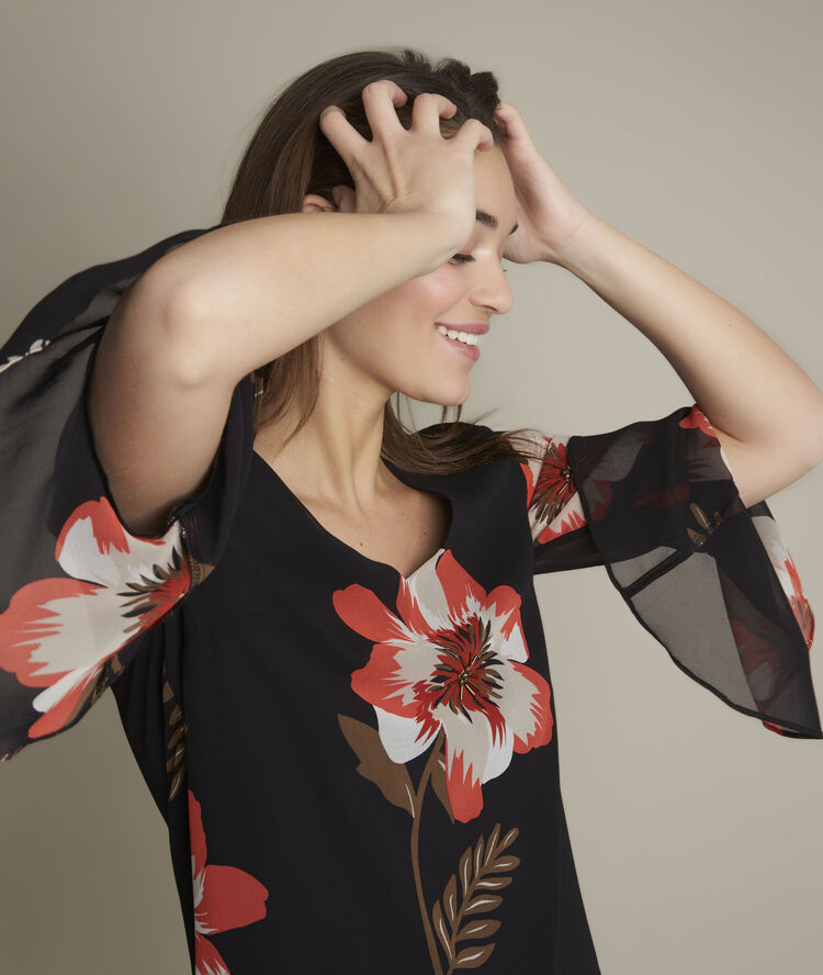 Astrid printed dress black.