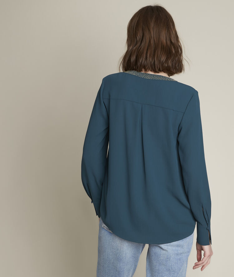 Edana cypress recycled polyester blouse cypress.