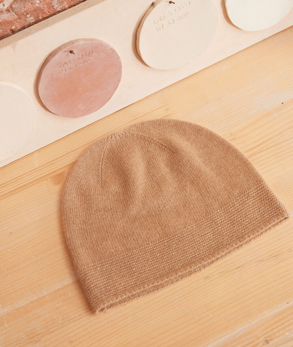 Urbain camel cashmere beanie | 1-2-3 Urbain camel cashmere beanie PhotoZ | 1-2-3