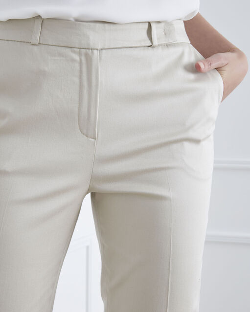 Rubis beige cigarette-cut trousers natural.