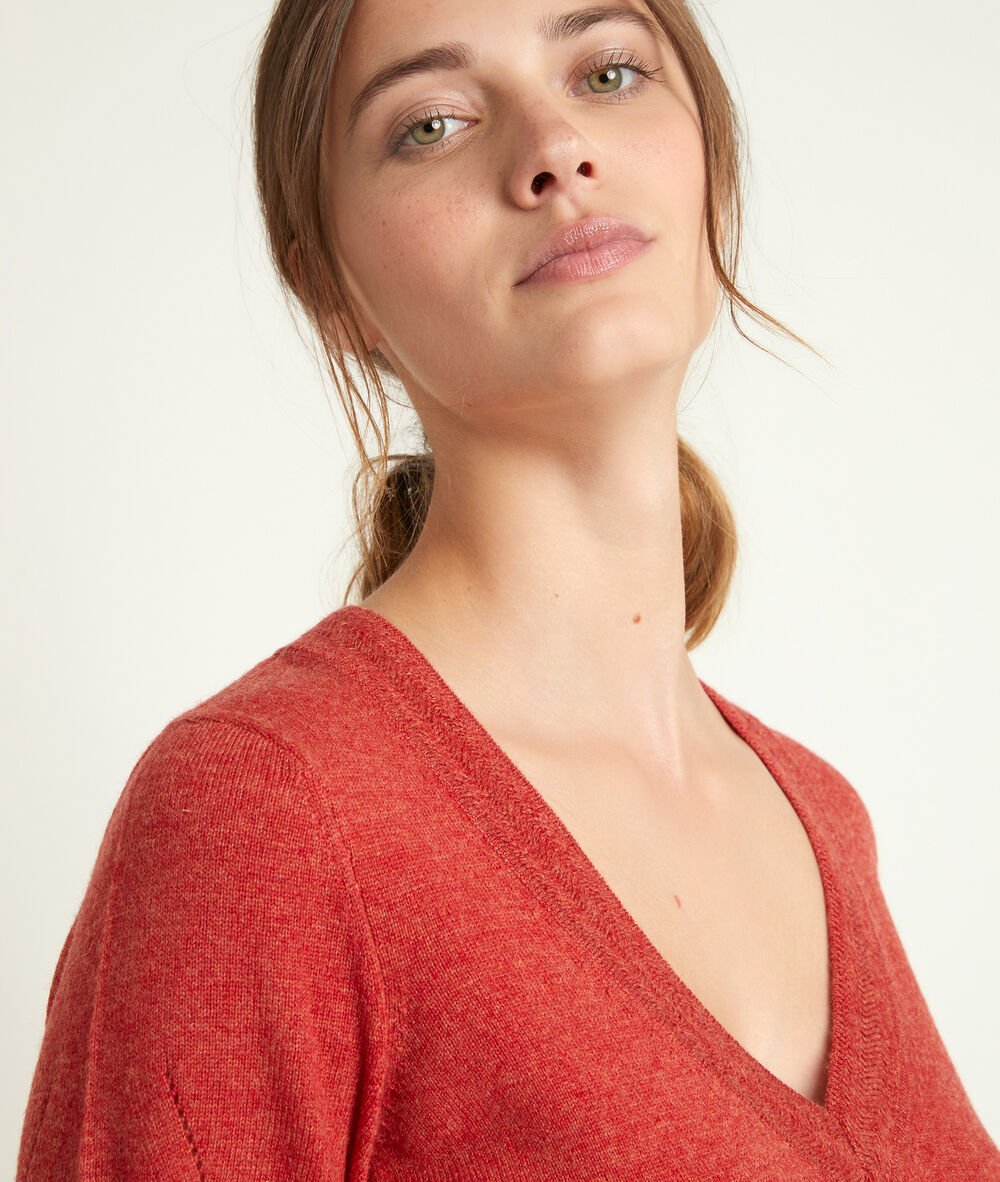Rozane guava wool and cashmere pullover goyave.