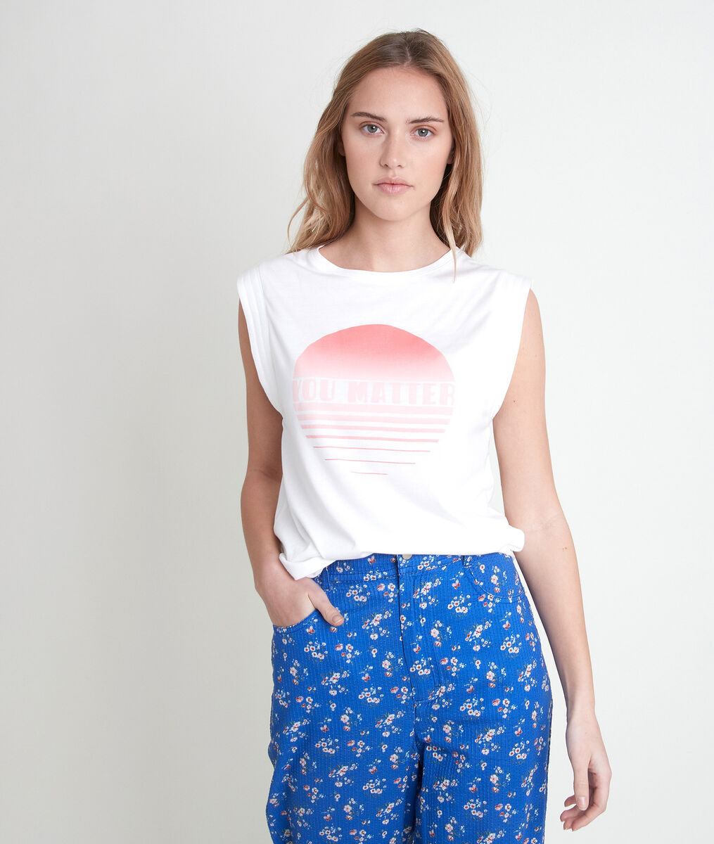 INNO ecru printed T-shirt | 1-2-3 INNO ecru printed T-shirt PhotoZ | 1-2-3