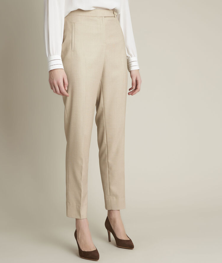 Lara tailored cigarette trousers browno.